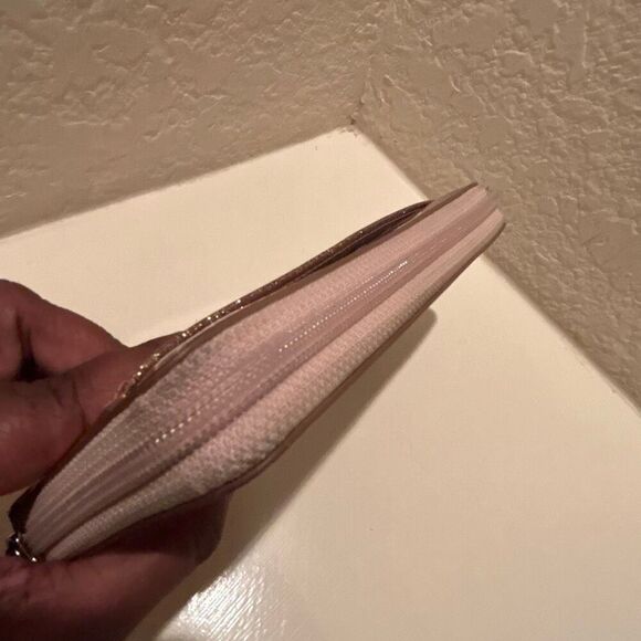 Kate Spade Zip Around Long Wallet Pink All Over Glitter Girlie Sparkle Evening - Picture 6 of 14